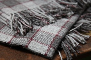 Grey & Scarlet check throws BBT02